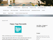 Tablet Screenshot of happyyoganewcastle.com